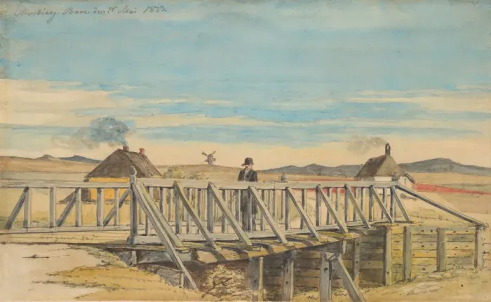 Framed Print : Landscape with a Bridge Near Mosbjerg, 1833. Creator: Martinus Rorbye Framed Print : Landscape with a Bridge Near Mosbjerg, 1833. Creator: Martinus Rorbye