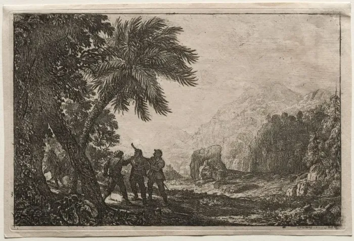 Framed Print : Landscape with Brigands, 1633. Creator: Claude Lorrain (French, 1604-1682) Framed Print : Landscape with Brigands, 1633. Creator: Claude Lorrain (French, 1604-1682)