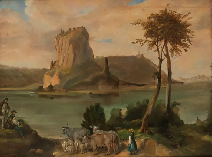 Framed Print : Landscape from Brittany, 1838-1848. Creator: Aleksander Titz Framed Print : Landscape from Brittany, 1838-1848. Creator: Aleksander Titz