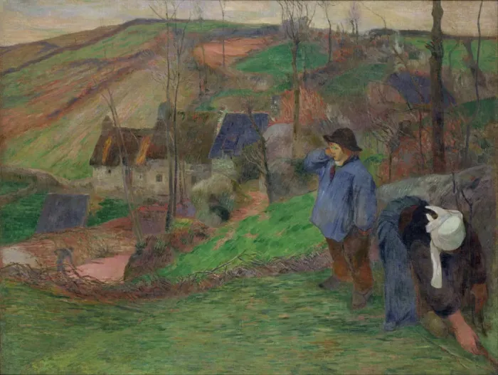 Framed Print : Landscape in Brittany. Artist: Gauguin, Paul Eugene Henri (1848-1903) Framed Print : Landscape in Brittany. Artist: Gauguin, Paul Eugene Henri (1848-1903)