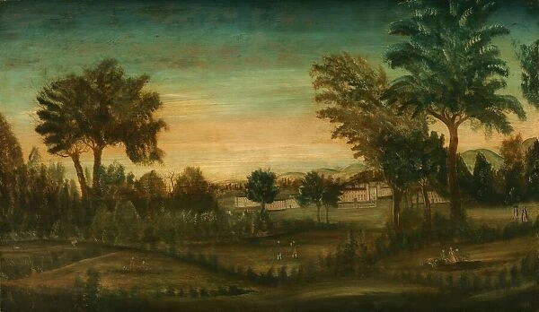 Landscape with Buildings, fourth quarter 18th century. Creator: Unknown