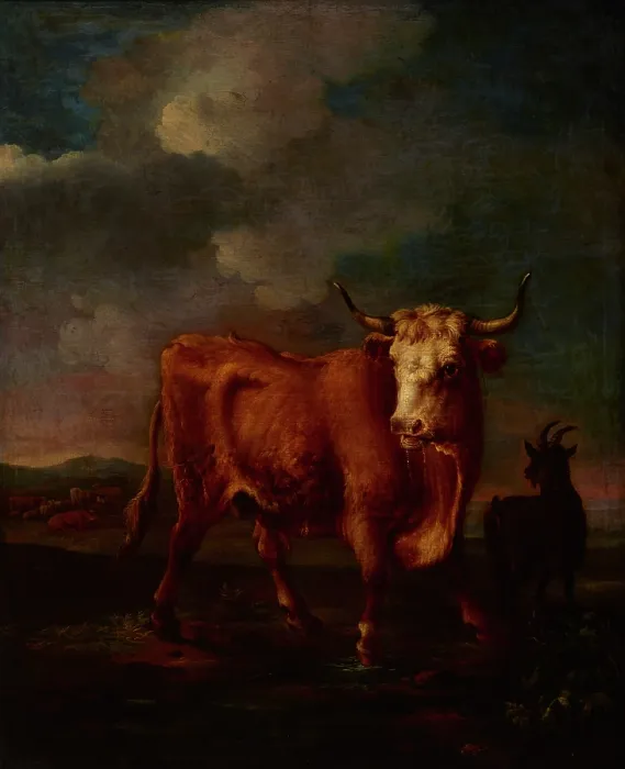 Framed Print : Landscape with a Bull, 17th century. Creator: Unknown Framed Print : Landscape with a Bull, 17th century. Creator: Unknown