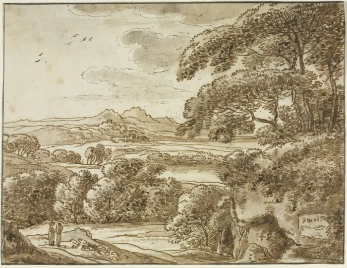 Framed Print : Landscape, c 1780. Creator: Franz Kobell (German, 1749-1822) Framed Print : Landscape, c 1780. Creator: Franz Kobell (German, 1749-1822)