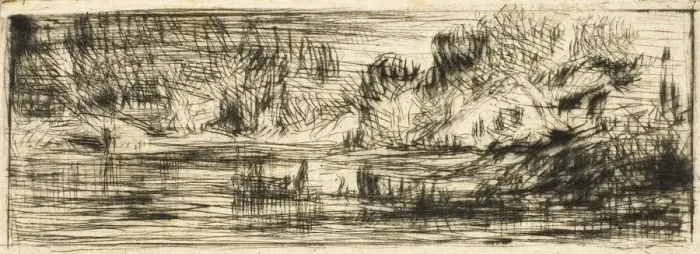 Framed Print : Landscape, c. 1843. Creator: Charles Emile Jacque Framed Print : Landscape, c. 1843. Creator: Charles Emile Jacque