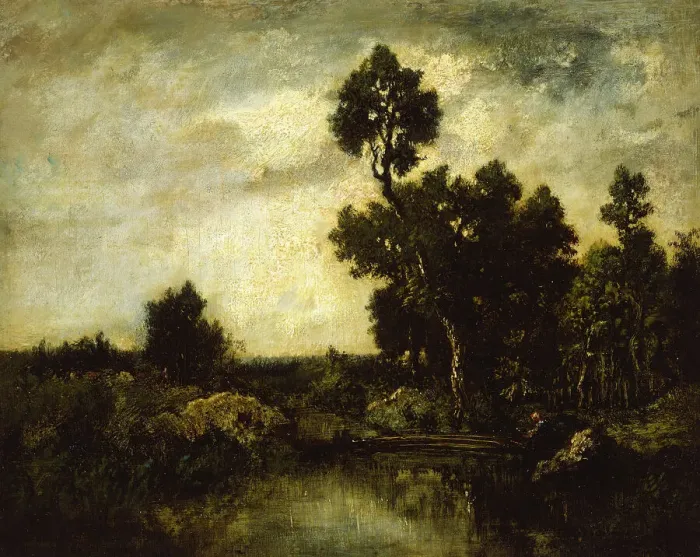 Framed Print : Landscape, c. 1850. Creator: Theodore Rousseau Framed Print : Landscape, c. 1850. Creator: Theodore Rousseau