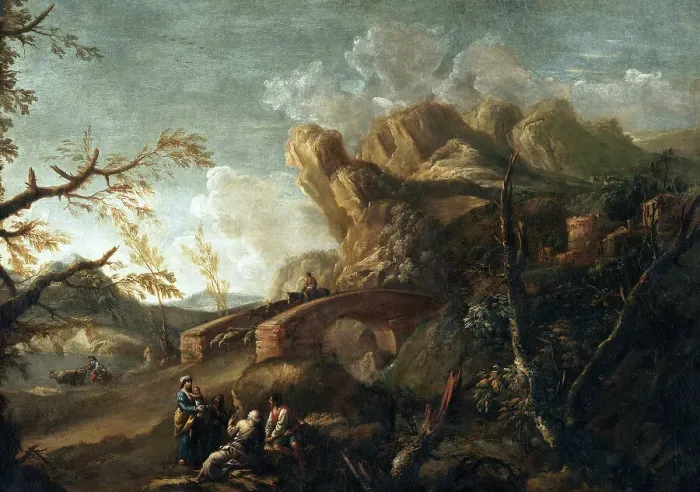 Framed Print : Landscape, c1645. Creator: Salvator Rosa Framed Print : Landscape, c1645. Creator: Salvator Rosa