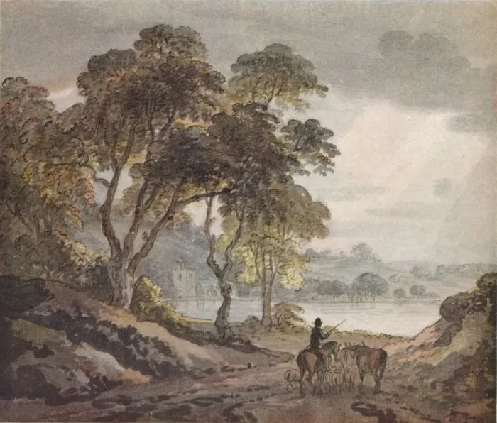 Framed Print : Landscape, c1780. Artist: Paul Sandby Framed Print : Landscape, c1780. Artist: Paul Sandby