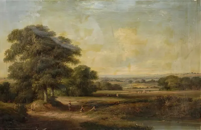 Framed Print : Landscape, c1850. Creator: Unknown Framed Print : Landscape, c1850. Creator: Unknown