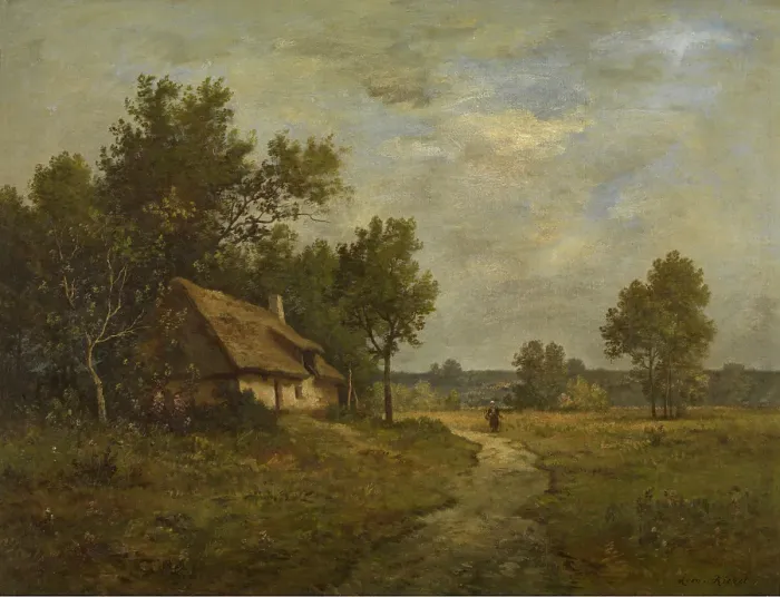 Framed Print : Landscape, c1870-1900s. Creator: Leon Richet Framed Print : Landscape, c1870-1900s. Creator: Leon Richet