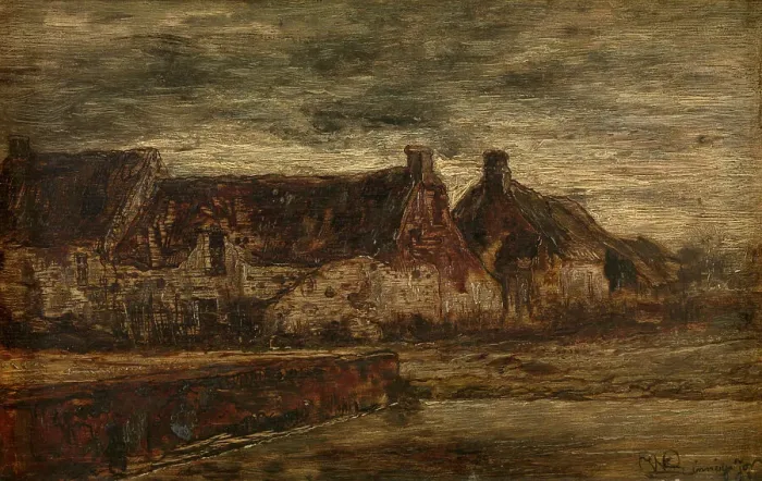 Framed Print : Landscape, c1870s. Creator: Willem Linnig II Framed Print : Landscape, c1870s. Creator: Willem Linnig II