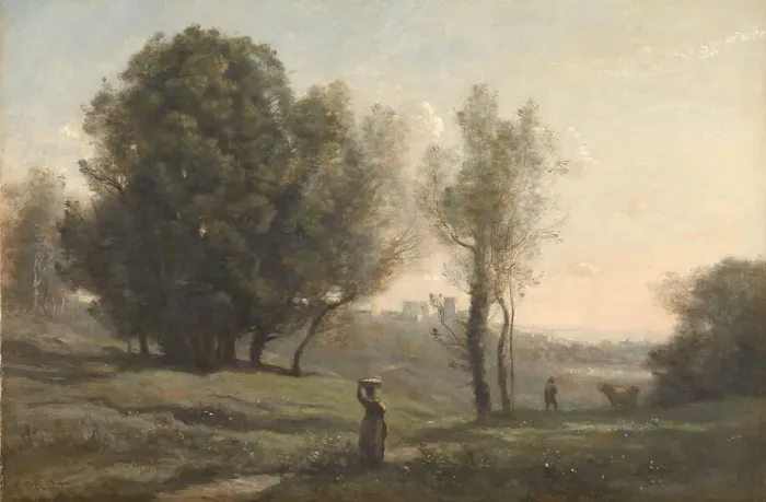 Framed Print : Landscape, c.1872. Creator: Jean-Baptiste-Camille Corot