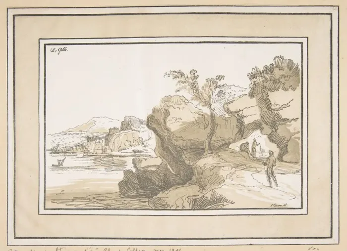 Framed Print : Landscape, ca. 1811. Creator: Johann Nepomuk Strixner Framed Print : Landscape, ca. 1811. Creator: Johann Nepomuk Strixner