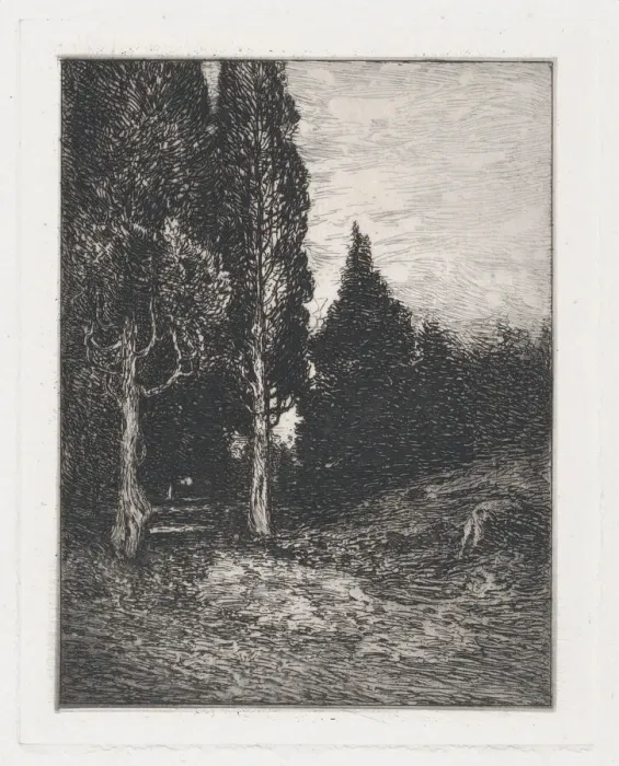 Framed Print : Landscape, ca. 1880-91. Creator: Frank Anderson Framed Print : Landscape, ca. 1880-91. Creator: Frank Anderson