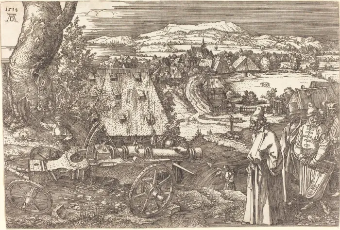 Framed Print : Landscape with a Cannon, 1518. Artist: Durer, Albrecht (1471-1528) Framed Print : Landscape with a Cannon, 1518. Artist: Durer, Albrecht (1471-1528)