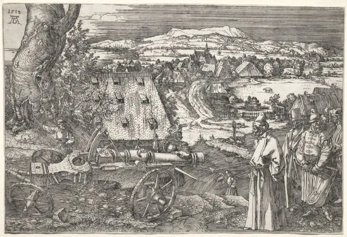 Framed Print : Landscape with the Cannon, 1518. Creator: Albrecht Dürer (German, 1471-1528) Framed Print : Landscape with the Cannon, 1518. Creator: Albrecht Dürer (German, 1471-1528)
