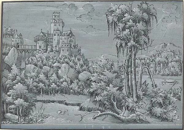 Landscape with a Castle, 1544. Creator: Unknown