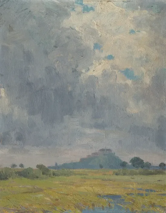 Framed Print : Landscape with a Castle, 1905-1910. Creator: Ludovit Cordak Framed Print : Landscape with a Castle, 1905-1910. Creator: Ludovit Cordak