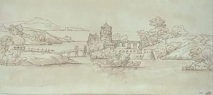 Framed Print : Landscape with Castle, n.d. Creators: Unknown, Giovanni Francesco Grimaldi Framed Print : Landscape with Castle, n.d. Creators: Unknown, Giovanni Francesco Grimaldi