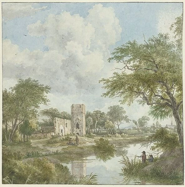 Landscape with castle ruins, 1754-1831. Creator: Wybrand Hendriks