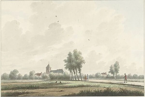 A landscape with a church on the horizon, 1758-1815. Creator: Nicolaas Wicart