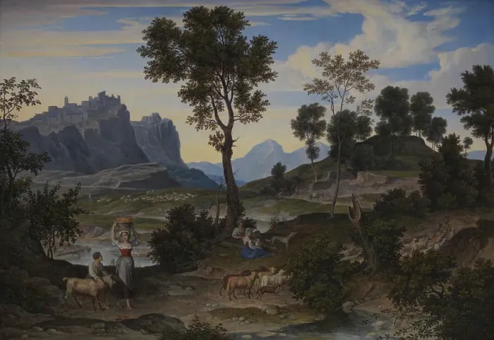 Framed Print : Landscape from Civitella near Olevano, 1823. Creator: Joseph Anton Koch Framed Print : Landscape from Civitella near Olevano, 1823. Creator: Joseph Anton Koch