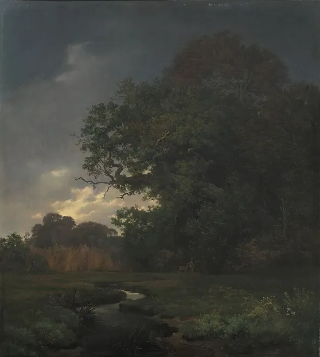 Framed Print : Landscape in Cloudy Weather. Late Afternoon, 1840. Creator: Johan Thomas Lundbye Framed Print : Landscape in Cloudy Weather. Late Afternoon, 1840. Creator: Johan Thomas Lundbye