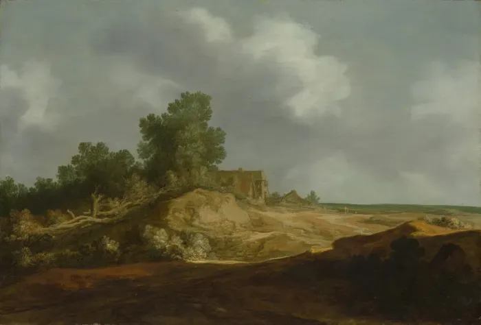 Framed Print : Landscape with a Cottage, 1629. Creator: Pieter Molijn Framed Print : Landscape with a Cottage, 1629. Creator: Pieter Molijn