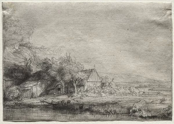 Landscape with a Cow, c. 1650. Creator: Rembrandt van Rijn (Dutch, 1606-1669)