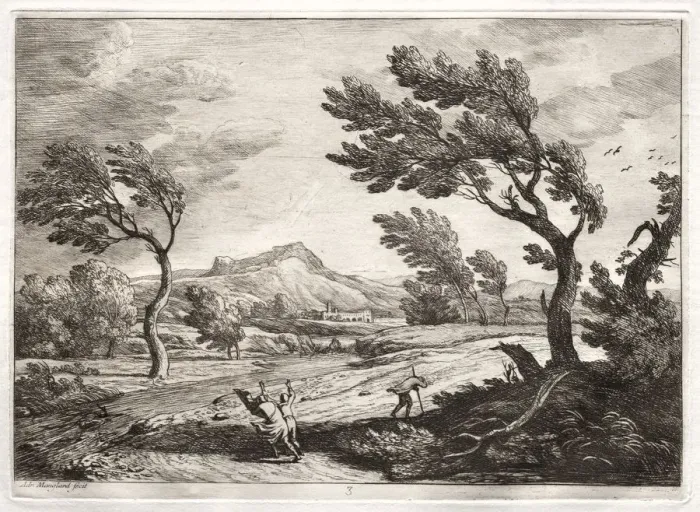 Framed Print : Landscape. Creator: Adrien Manglard (French, 1695-1760) Framed Print : Landscape. Creator: Adrien Manglard (French, 1695-1760)