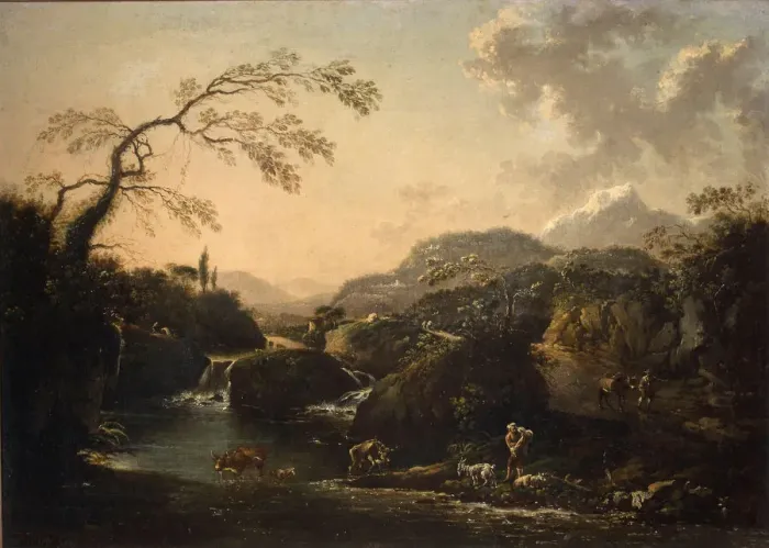 Framed Print : Landscape. Creator: Jode, Hans de (1630-1663) Framed Print : Landscape. Creator: Jode, Hans de (1630-1663)