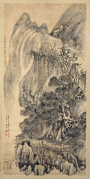 Landscape, dated 1649. Creator: Wang Duo