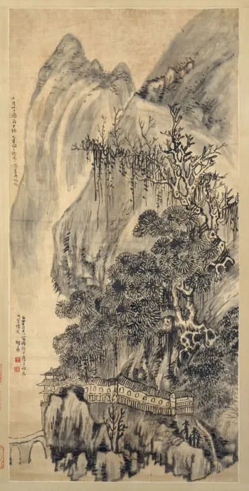 Framed Print : Landscape, dated 1649. Creator: Wang Duo Framed Print : Landscape, dated 1649. Creator: Wang Duo