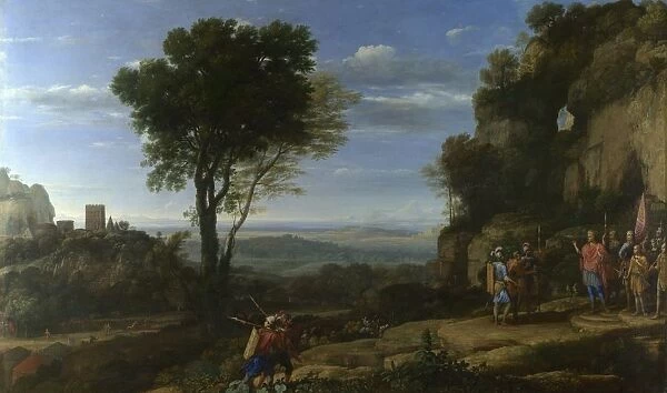 Landscape with David at the Cave of Adullam, 1658. Artist: Lorrain, Claude (1600-1682)