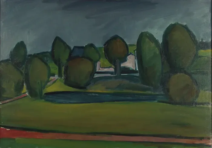 Framed Print : Landscape from Denmark, 1914-1923. Creator: William Lonnberg Framed Print : Landscape from Denmark, 1914-1923. Creator: William Lonnberg