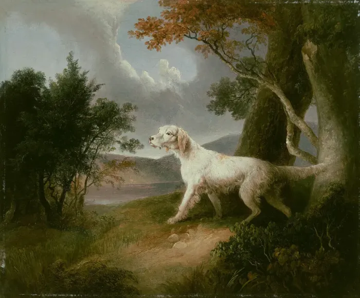 Framed Print : Landscape with Dog, 1832. Creator: Thomas Doughty Framed Print : Landscape with Dog, 1832. Creator: Thomas Doughty