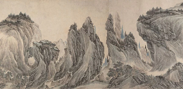 Landscape after Dong Yuan, Juran, Ma Yuan, and Xia Gui, dated yiwei ??, 1655?. Creator: Li Zai