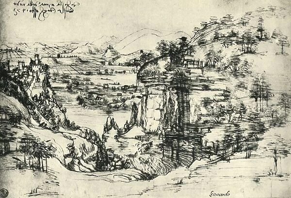 Landscape drawing for Santa Maria della Neve on 5th August 1473, (1943). Creator