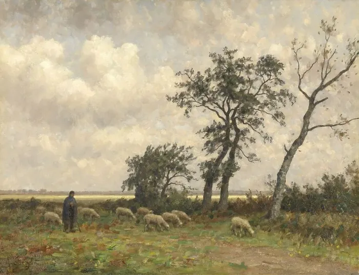 Framed Print : Landscape in Drenthe, 1875-1910. Creator: Alphonse Stengelin Framed Print : Landscape in Drenthe, 1875-1910. Creator: Alphonse Stengelin