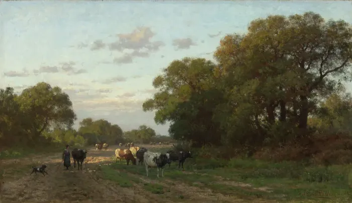 Framed Print : Landscape in Drenthe, 1882. Creator: Julius Jacobus van de Sande Bakhuyzen Framed Print : Landscape in Drenthe, 1882. Creator: Julius Jacobus van de Sande Bakhuyzen