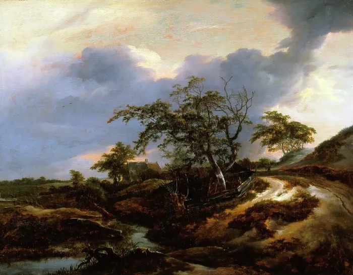 Framed Print : Landscape with Dunes, 1649. Creator: Jacob van Ruisdael Framed Print : Landscape with Dunes, 1649. Creator: Jacob van Ruisdael