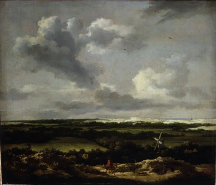 Framed Print : Landscape with dunes near Haarlem by Jacob Ruisdael Framed Print : Landscape with dunes near Haarlem by Jacob Ruisdael
