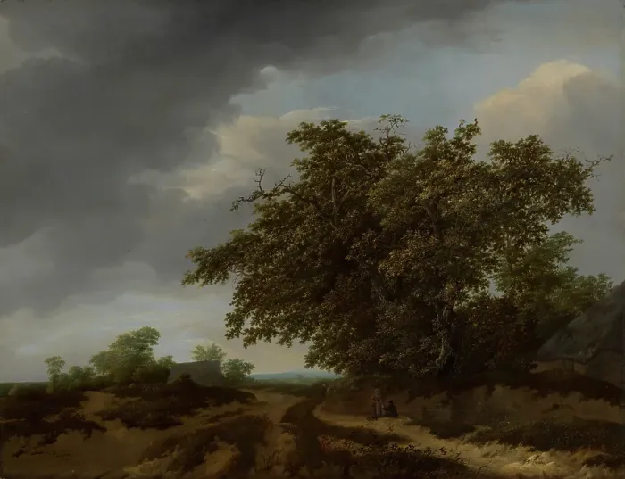 Framed Print : Landscape on the Edge of the Dunes, c1648-1691. Creator: Jan Vermeer van Haarlem Framed Print : Landscape on the Edge of the Dunes, c1648-1691. Creator: Jan Vermeer van Haarlem