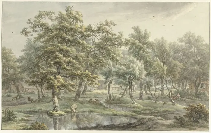 Framed Print : Landscape in Eext (Drenthe Province), 1793. Creator: Egbert van Drielst Framed Print : Landscape in Eext (Drenthe Province), 1793. Creator: Egbert van Drielst