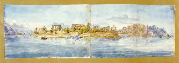 Framed Print : Landscape, Egypt, c19th Century. Artist: John Gardner Wilkinson Framed Print : Landscape, Egypt, c19th Century. Artist: John Gardner Wilkinson