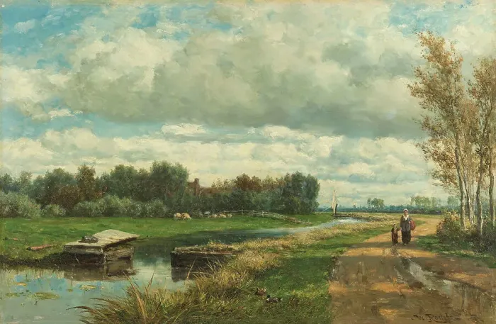 Framed Print : Landscape in the Environs of The Hague, c.1870-c.1875. Creator: Willem Roelofs Framed Print : Landscape in the Environs of The Hague, c.1870-c.1875. Creator: Willem Roelofs