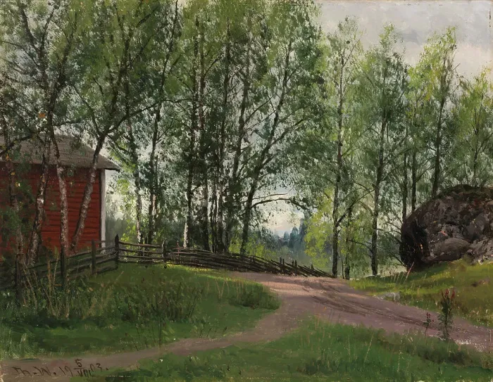 Framed Print : Landscape from Espoo, 1903. Creator: Thorsten Waenerberg Framed Print : Landscape from Espoo, 1903. Creator: Thorsten Waenerberg