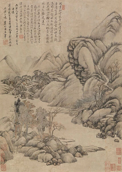 Landscape: Eve of Mid-autumn, dated 1686. Creator: Unknown