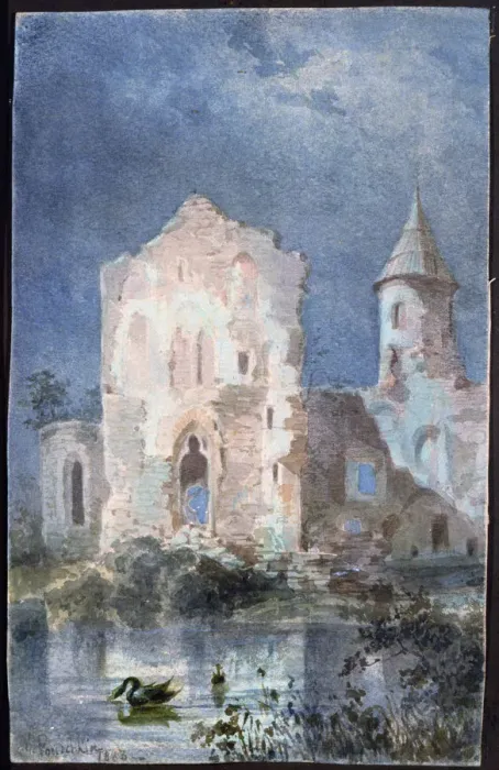 Framed Print : Landscape of Eygue, 1833. Artist: Alexandre Pouchkine Framed Print : Landscape of Eygue, 1833. Artist: Alexandre Pouchkine