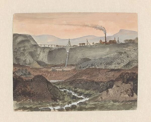 Landscape with factories in Montluçon, 1861. Creator: George Sand