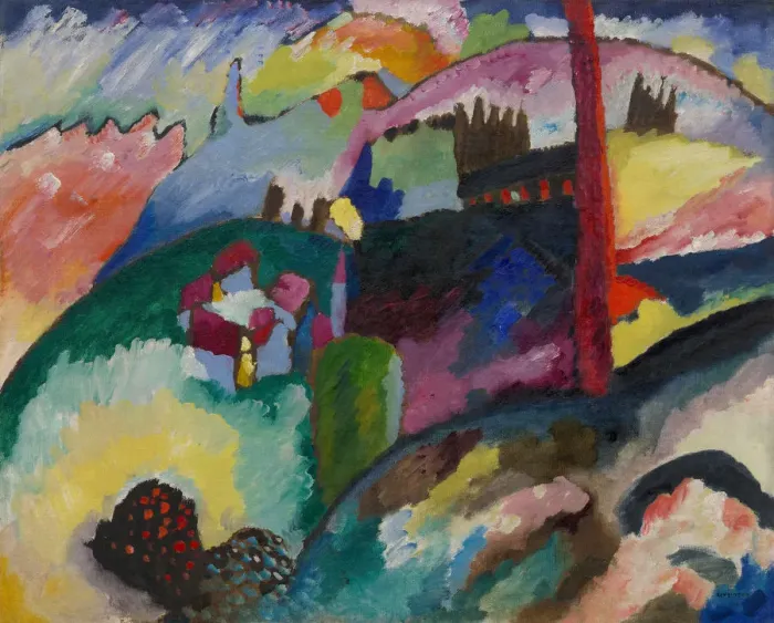 Framed Print : Landscape with Factory Chimney, 1910 Framed Print : Landscape with Factory Chimney, 1910